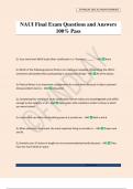 NAUI Final Exam Questions and Answers 100&percnt; Pass
