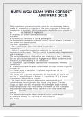 NUTRI WGU EXAM WITH CORRECT ANSWERS 2025