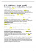 EVR 2001 Exam 2 Actual set with Questions and correct&sol;verified Answers