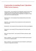 Construction Accounting Exam 1 Questions With Correct Answers&period;