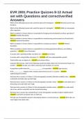 EVR 2001 Practice Quizzes 8-12 Actual set with Questions and correct&sol;verified Answers