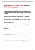 Construction Accounting Exam Questions With Correct Answers