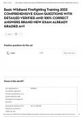 Basic Wildland Firefighting Training 2025 COMPREHENSIVE EXAM QUESTIONS WITH DETAILED VERIFIED AND 100&percnt; CORRECT ANSWERS BRAND NEW EXAM ALREADY GRADED A&plus;&excl;&excl;