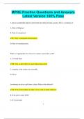 MPRE Practice Questions and Answers  Latest Version 100&percnt; Pass
