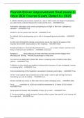 Florida Driver improvement final exam 4-Hour BDI Course Exam Rated A&plus; 2025