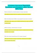 Louisiana Insurance Regulation Questions and Answers Latest Version  100&percnt; Pass