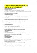 SAFe For Teams Questions With All Correct & Verified Answers