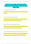 Real Property MEE Rule Statements Questions and Answers Latest Version  100&percnt; Pass