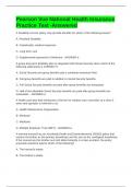 Pearson Vue National Health Insurance Practice Test -Answered 