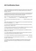 ACI Certification Exam NEWEST 2025&sol;2026 ACTUAL EXAM COMPLETE QUESTIONS AND CORRECT DETAILED ANSWERS &lpar;VERIFIED ANSWERS&rpar; &vert;ALREADY GRADED A&plus;