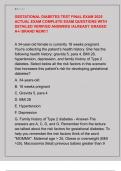 GESTATIONAL DIABETES TEST FINAL EXAM 2025  ACTUAL EXAM COMPLETE EXAM QUESTIONS WITH  DETAILED VERIFIED ANSWERS &sol;ALREADY GRADED  A&plus;&sol; BRAND NEW&excl;&excl;&excl; 
