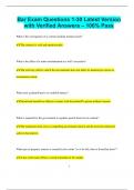 Bar Exam Questions 1-30 Latest Version with Verified Answers &ndash; 100&percnt; Pass