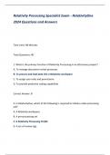 Relativity Processing Specialist Exam - RelativityOne 2024 Questions and Answers