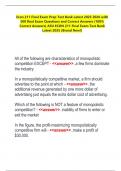 Econ 211 Final Exam Prep Test Bank Latest 2025 2026 with  500 Real Exam Questions and Correct Answers &lpar;100&percnt;  Correct Answers&rpar; ASU ECON 211 Final Exam Test Bank  Latest 2025 &lpar;Brand New&excl;&rpar;  All of the following are characteristics of monopolistic  competitio