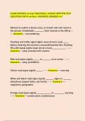 GUAM DRIVERS &lpar;actual 2025&sol;2026&rpar; LICENSE WRITTEN TEST  QUESTIONS WITH verified ANSWERS &lpar;GRADED A&plus;&rpar;