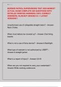 BORDER PATROL SUPERVISORS TEST 2025 NEWEST  ACTUAL EXAM COMPLETE 400 QUESTIONS WITH  DETAILED VERIFIED ANSWERS &lpar;100&percnt; CORRECT  ANSWERS&rpar; &sol;ALREADY GRADED A&plus; &sol;&sol; LATEST  VERSION&excl;&excl;&excl; 