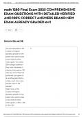 math 1280 Final Exam 2025 COMPREHENSIVE EXAM QUESTIONS WITH DETAILED VERIFIED AND 100&percnt; CORRECT ANSWERS BRAND NEW EXAM ALREADY GRADED A&plus;&excl;&excl;