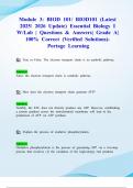 Module 3&colon; BIOD 101&sol; BIOD101 &lpar;Latest 2025&sol; 2026 Update&rpar; Essential Biology I W&sol;Lab &vert; Questions & Answers&vert; Grade A&vert; 100&percnt; Correct &lpar;Verified Solutions&rpar;- Portage Learning