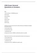 CDE Exam General Questions & Answers