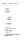 Samenvatting -  Pedagogie