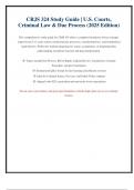CRJS 324 Study Guide &vert; U&period;S&period; Courts&comma; Criminal Law & Due Process &lpar;2025 Edition&rpar;