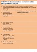 AHIMA CCS Exam questions well answered to pass graded A&plus; updated