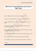 HCB Test 7 Exam Questions and Answers 100&percnt; Pass
