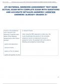 ATI MATERNAL NEWBORN ASSESSMENT TEST BANK  ACTUAL EXAM WITH COMPLETE EXAM WITH QUESTIONS  AND ACCURATE DETAILED ANSWERS VERIFIED  ANSWERS ALREADY GRADED A&plus;