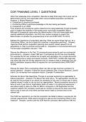 COR TRAINING LEVEL 1 QUESTIONS