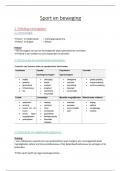SPORT EN BEWEGING 1 samenvatting 