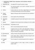 Solidworks CSWA Exam Questions And Answers Already Graded A&plus;