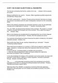 COR 106 EXAM QUESTIONS & ANSWERS