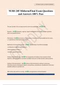 NURS 205 Midterm&sol;Final Exam Questions and Answers 100&percnt; Pass
