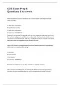 CDE Exam Prep 6 Questions & Answers