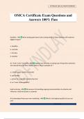 OMCA Certificate Exam Questions and Answers 100&percnt; Pass