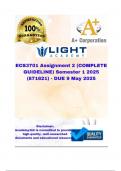 ECS3701 Assignment 2 &lpar;COMPLETE GUIDELINE&rpar; Semester 1 2025 &lpar;871621&rpar; - DUE 9 May 2025&semi;100&percnt; trusted &comma;comprehensive and complete reliable solution with clear explanation