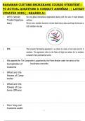 BAHAMAS CUSTOMS BROKERAGE COURSE OVERVIEW&vert;&vert; 90 ACTUAL QUESTIONS & CORRECT ANSWERS &vert;&vert; LATEST UPDATED 2025&vert;&vert; GRADED A&plus;