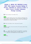 Module 3&colon; BIOD 102&sol; BIOD102 &lpar;Latest 2025&sol; 2026 Update&rpar; Essential Biology II W&sol;Lab &vert; Questions & Answers&vert; Grade A&vert; 100&percnt; Correct &lpar;Verified Solutions&rpar;- Portage Learning