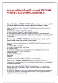 Advanced Med-Surg Proctored ATI EXAM VERIFIED SOLUTIONS&comma; SCORED A&plus;&period;