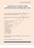 PSY 382 EXAM 1 STUDY GUIDE QUESTIONS AND ANSWERS 100&percnt; PASS