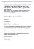 SUPERIOR NC REAL ESTATE IMPORTANT FINAL EXAM &vert; NEWEST ACTUAL EXAM COMPLETE QUESTIONS AND VERIFIED ANSWERS GRADED A&plus; &vert; 100&percnt; PASS &vert; 2025 UPDATE&excl;