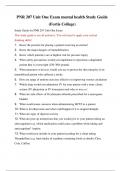 PNR 207 Unit One Exam mental health Study Guide &lpar;Fortis College&rpar;PNR 207 Unit One Exam mental health Study Guide &lpar;Fortis College&rpar;