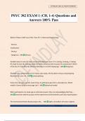PSYC 382 EXAM 1 &lpar;CH&period; 1-4&rpar; Questions and Answers 100&percnt; Pass