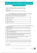 Test Bank Safe Maternity & Pediatric Nursing Care  Second Edition by Luanne Linnard-Palmer Chapter  1-38&vert;Complete Guide A&plus; 