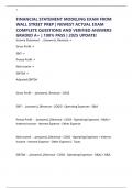 FINANCIAL STATEMENT MODELING EXAM FROM WALL STREET PREP &vert; NEWEST ACTUAL EXAM COMPLETE QUESTIONS AND VERIFIED ANSWERS GRADED A&plus; &vert; 100&percnt; PASS &vert; 2025 UPDATE&excl;