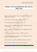 Ramsey Test Exam Questions and Answers 100&percnt; Pass