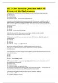 MLO Test Practice Questions With All Correct & Verified Answers