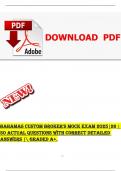 BAHAMAS CUSTOM BROKER'S MOCK EXAM 2025&vert;26 &vert;&vert; 50 ACTUAL QUESTIONS WITH CORRECT DETAILED ANSWERS &vert; GRADED A&plus;&period;