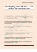 Relias&sol;Prophecy general ICU RN A v3 Exam Questions and Answers 100&percnt; Pass