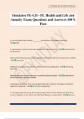Simulator FL-LH - FL Health and Life and Annuity Exam Questions and Answers 100&percnt; Pass